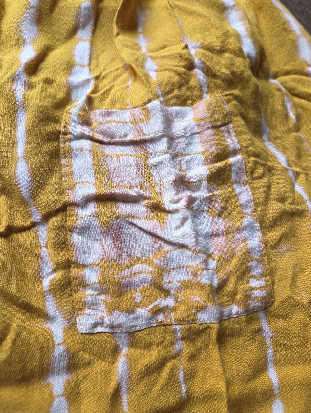 Mustard Yellow Tie-Dye Harem Pants - Picture 10 of 10